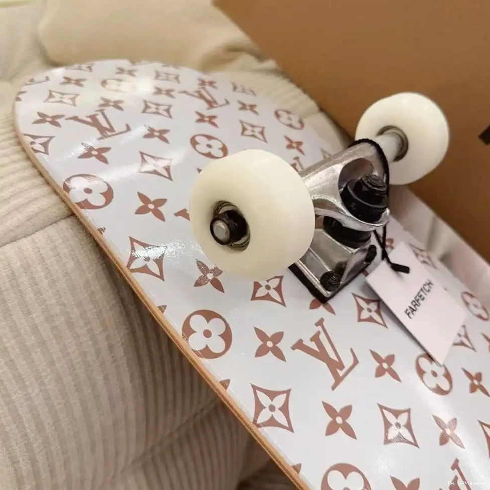 LV SKATEBOARD BROWN MONOGRAM CUSTOM 0523